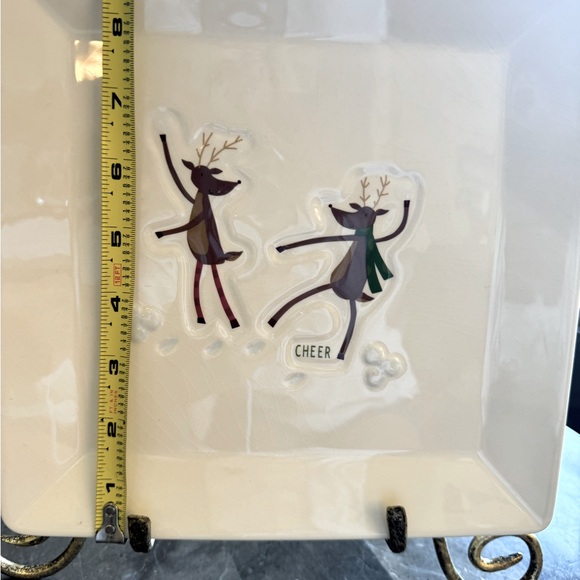 St.Nicholas Square Reindeer Games ‘Cheer’ Small Serving Platter - Picture 4 of 5